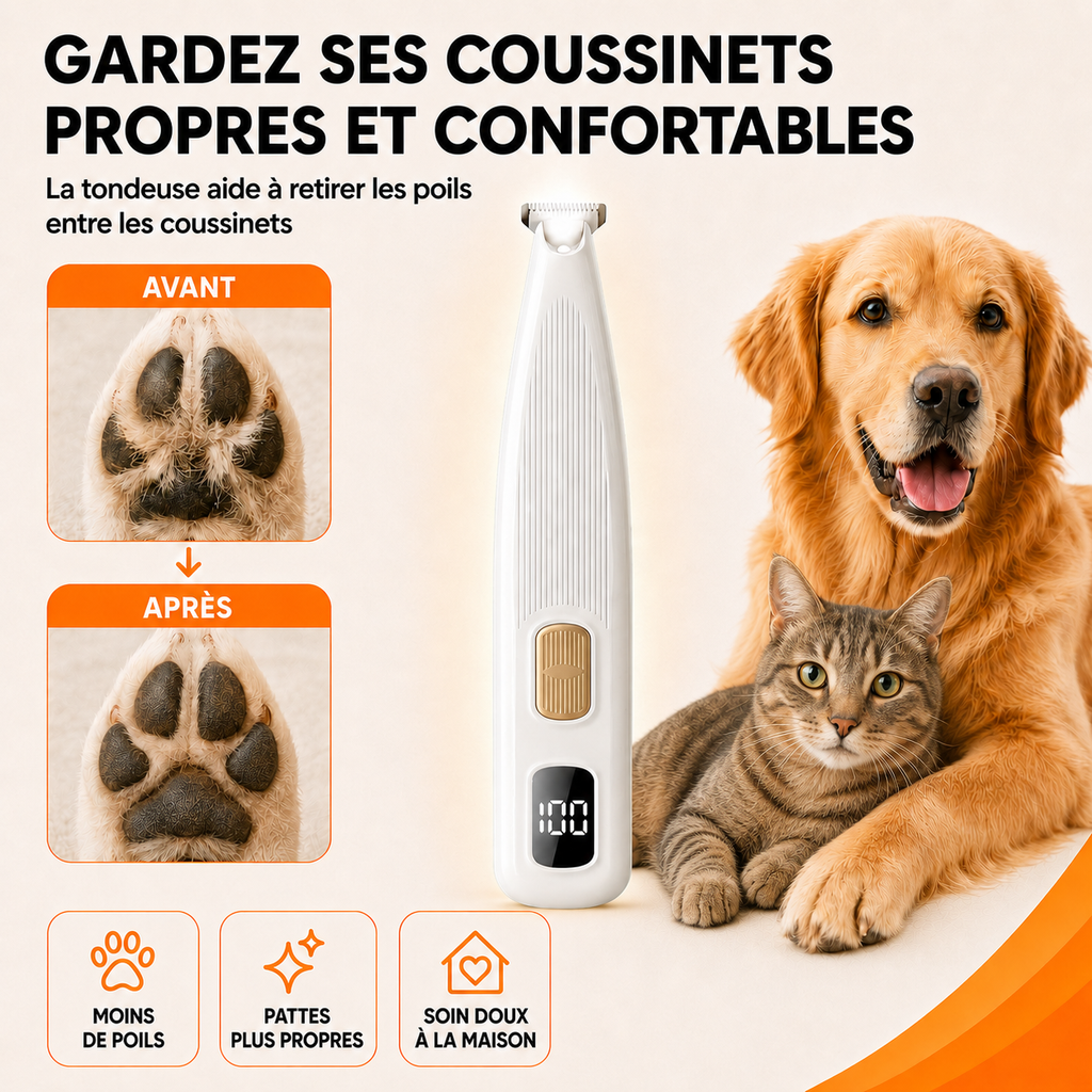 Tondeuse Pettami - Des pattes propres, un animal heureux. Enfin