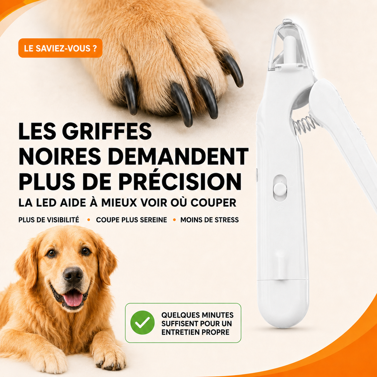 LunaCoupe Pro™ — Coupez les griffes de votre animal en toute sécurité.