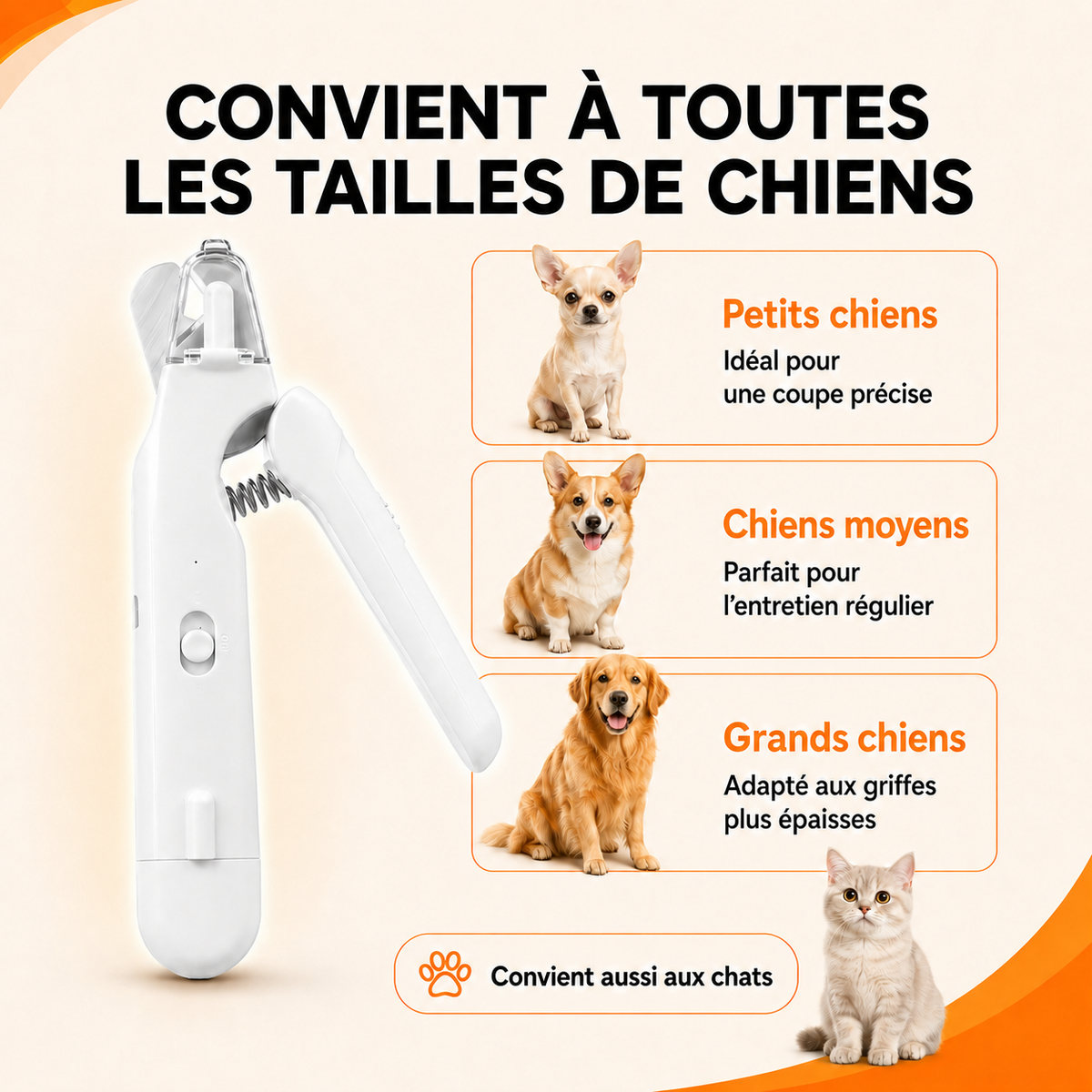 LunaCoupe Pro™ — Coupez les griffes de votre animal en toute sécurité.