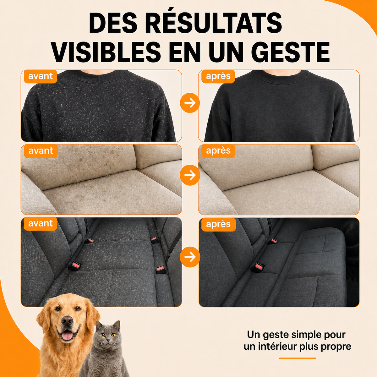 Gant Anti-Poils Pettami — Un seul geste = Zéro poil